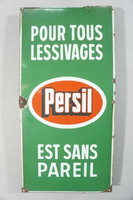 搪瓷盘
品牌：Persil
税标：已缴税（布鲁塞尔）？？？
搪瓷厂：-
尺寸：高99.5×49.5