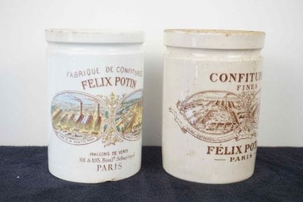 Felix Potin 果酱罐一对
尺寸：高13.5