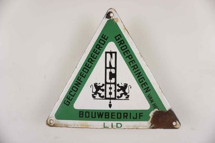 搪瓷牌
品牌：NCB建筑公司联合集团
税额：-
搪瓷厂：-
尺寸：高22×25
