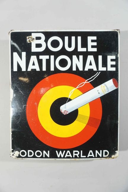 搪瓷牌
品牌：Boule Nationale
税号：T.P. BRUX 359-1698-1935
