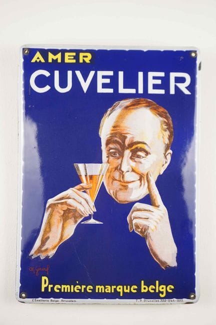拱形搪瓷牌
品牌：Amer Cuvelier
编号：T.P. BRUXELLES.359-124A-