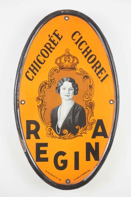 搪瓷牌
品牌：Chicorée Regina
税号：TAKS. PAY. BRUX.372-37-1