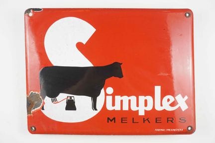 搪瓷牌
品牌：Simplex Melkers
型号：TPB 578/179/53
搪瓷厂：FOREM