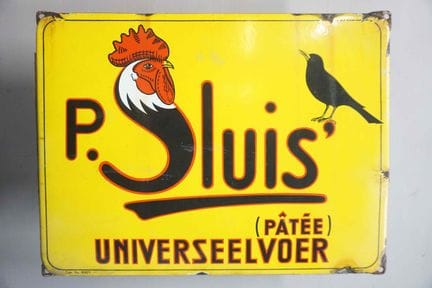 搪瓷牌
品牌：P. Sluis Universelvoer
税号：Octr. No. 30871
搪