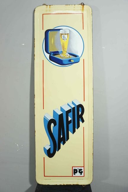 搪瓷牌
品牌：Safir
税号：T.P. BRUXELLES 359-157-1954
搪瓷厂：EM