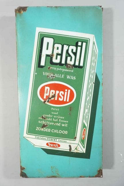 搪瓷牌
品牌：Persil
编号：T.P. BRUX 372/5/19??
搪瓷厂：EMAIL. K