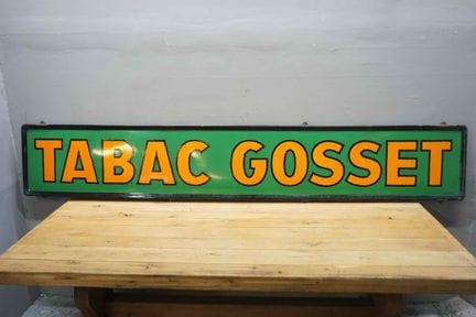 搪瓷牌
品牌：Tabac Gosset
编号：TPB 359/312/1949
搪瓷厂：Email 