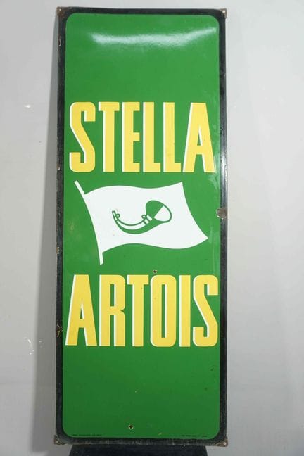 搪瓷牌
品牌：Stella Artois
编号：T.P. BRUX. 372/131/1953
搪瓷