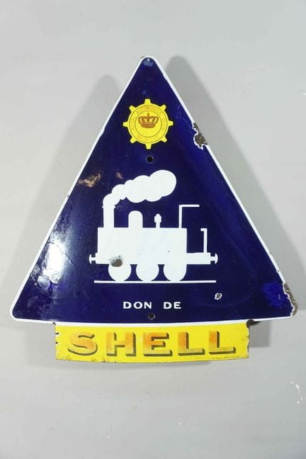 搪瓷牌
品牌：Shell
价格：-
搪瓷厂：S.A. EMAIL KOEKELBERG. BRUX.