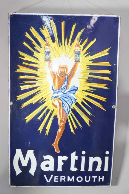 搪瓷牌 RESTAURATIONS
品牌：Martini Vermouth
税号：已缴税 布鲁塞尔 