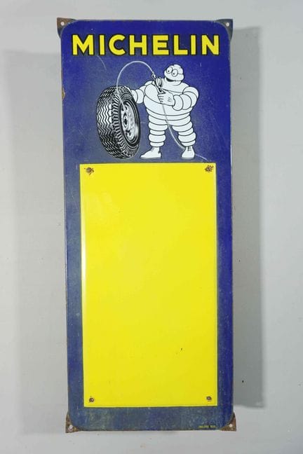 搪瓷牌
品牌：米其林
价格：-
搪瓷厂：比利时搪瓷厂
尺寸：高83×34