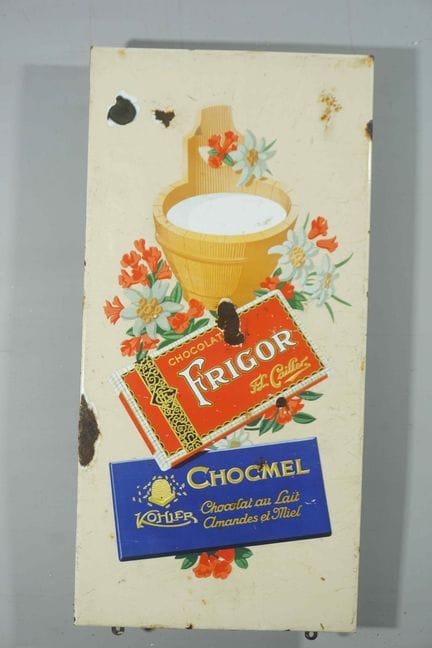 搪瓷牌
品牌：Chocolat Frigor & Chocomel
价格：-
搪瓷厂：-
尺寸：高9