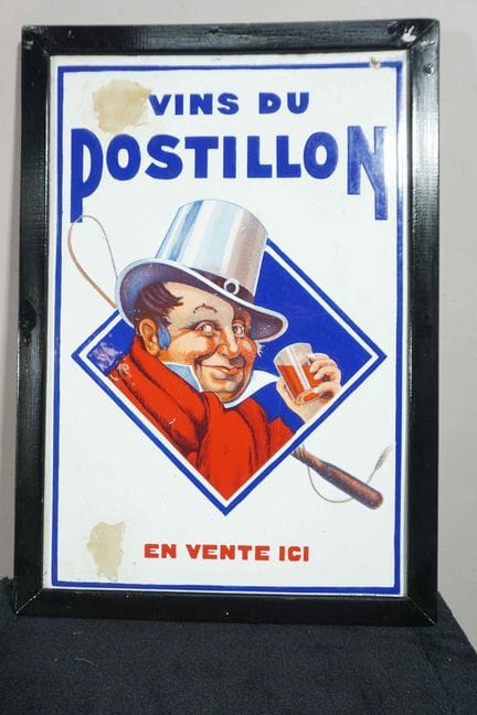 搪瓷牌“RESTAURATIONS”
品牌：Vins du Postillon
价格：-
搪瓷厂：-