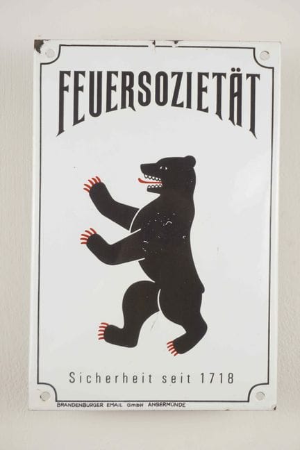 REPLICA 拱形搪瓷牌
品牌：Feuersozietät Sicherheit seit 171