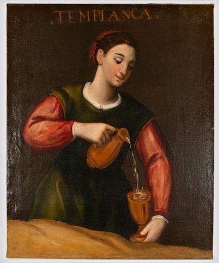 Allegorie der Mäßigkeit – Italienische Schule – er
