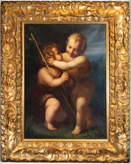 Das Jesuskind und der heilige Johannes der Täufer 