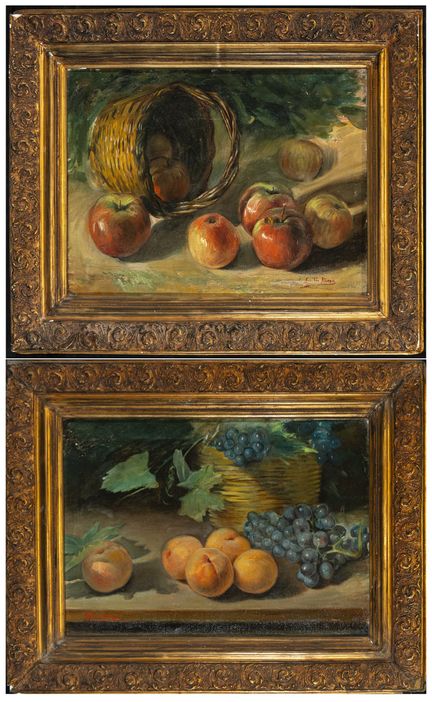 Paar Stillleben mit Obst – Emilio Aliaga, spanisch