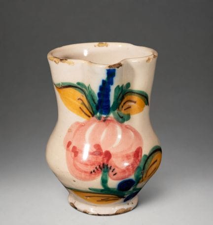 MANISES CERAMICS – Krug mit vielfarbigem Blumenmus