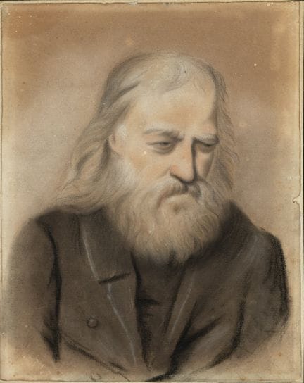 19 世纪英国画派，查尔斯-达尔文蜡像
纸上蜡像，22 x 17 厘米