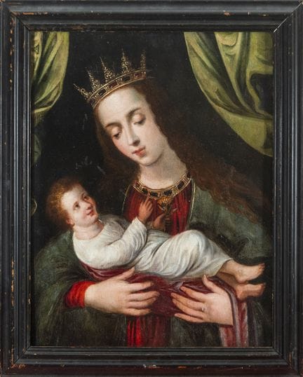 „Madonna mit Kind“ – Hispano-flämische Schule – 16