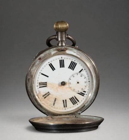 Taschenuhr mit Klappdeckel und Zifferblatt mit röm