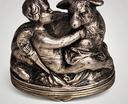 SNUFFBOX ODER PILLENDOSE AUS FEINEM ITALIENISCHEM 