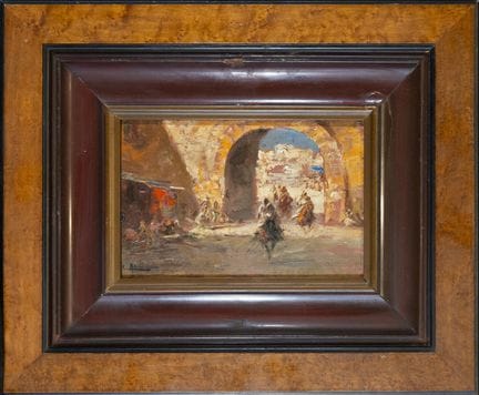 Orientalizing street scene with monumental arch – 