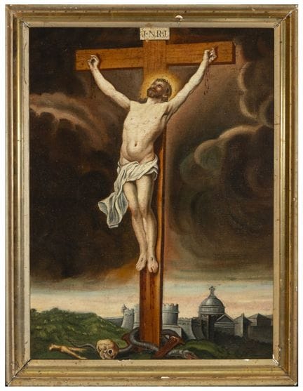 Der gekreuzigte Christus – Spanische Schule – 18. 