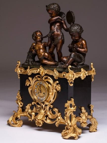 Tischuhr im Stil Ludwigs XVI. von Denière Paris au