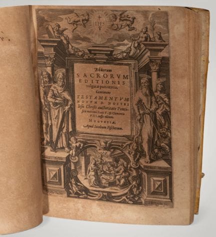Holy Bible in Latin with engravings by Johann Theo