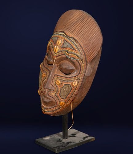 Seltene afrikanische Bamileke-Maske, 20. Jahrhunde