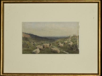 纸上水彩画，弗雷德里克-威廉姆森（英国，1835-1900 年）
纸上水彩，尺寸：11 x 20 厘
