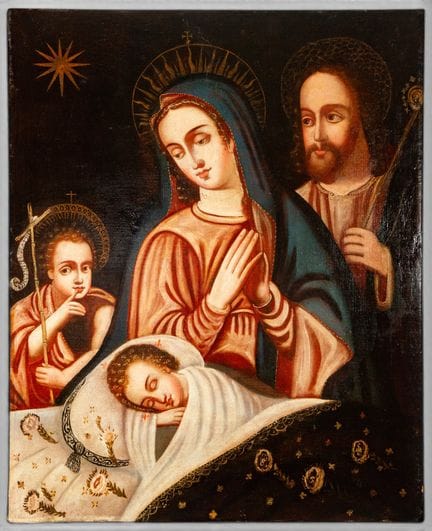 La Sainte Famille – Peintre colonial de Lima – XVI