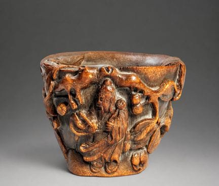 Bambus-Opferbecher, China, Ming-Dynastie, Spätphas