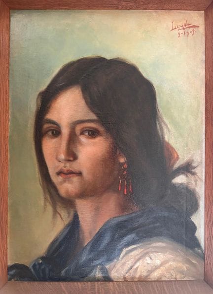 Lizana 1909 – Junge Dame mit Korallen, Maler aus M