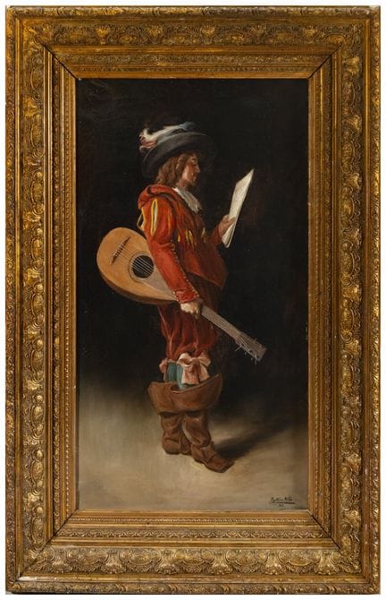 Musiker mit Laute – Gabriel Martínez i Altés (Fals