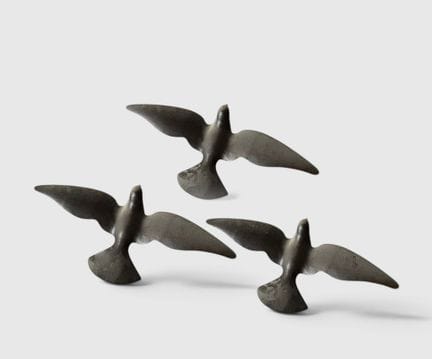 Set aus 3 Wandornamenten in Vogelform, 20. Jahrhun