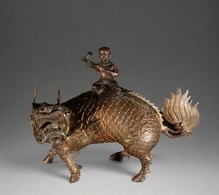 Zoomorphes Räuchergefäß – China, Ming-Dynastie (13