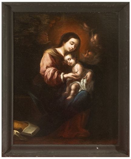 Madonna mit Kind, andalusischer Maler des 18. Jahr