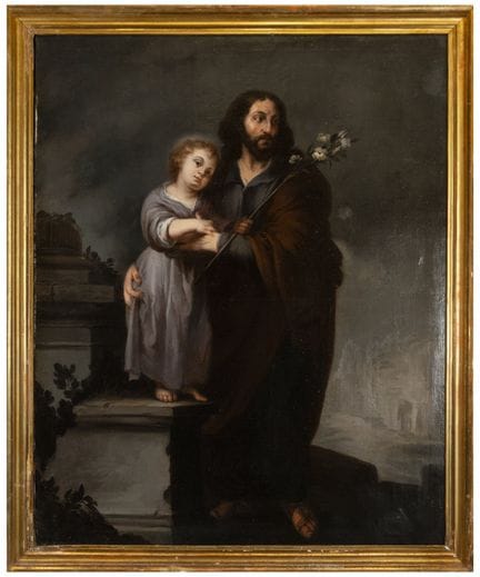 Der heilige Josef mit dem Jesuskind – Spanische Sc
