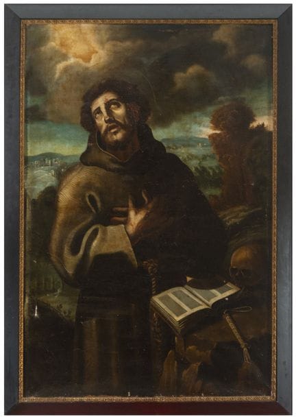 Der heilige Franz von Assisi im Gebet – Spanische 