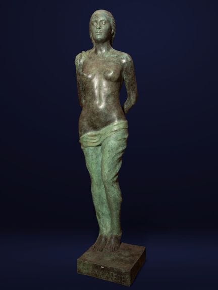 Skulptur einer halbnackten Frau. Antonio Canete (S