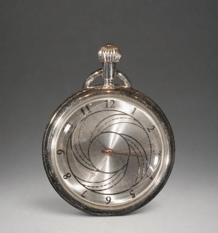 Taschenuhr mit konzentrisch angeordneten, kreisför