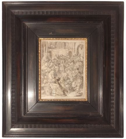 Ink Drawing Signed and Atributed to Maerten de Vos