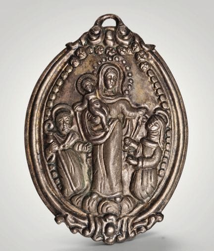 Italienische Andachtsplakette aus Silber aus dem 1