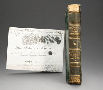 LOPE DE VEGA BOOK WITH POSSIBLE DRAWING BY PICASSO