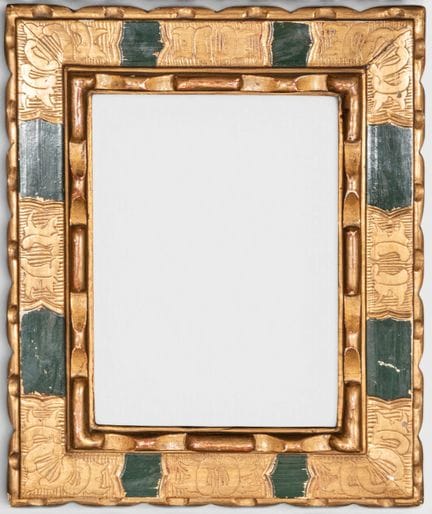 Gilded frame with green trim – 19th century
Molded