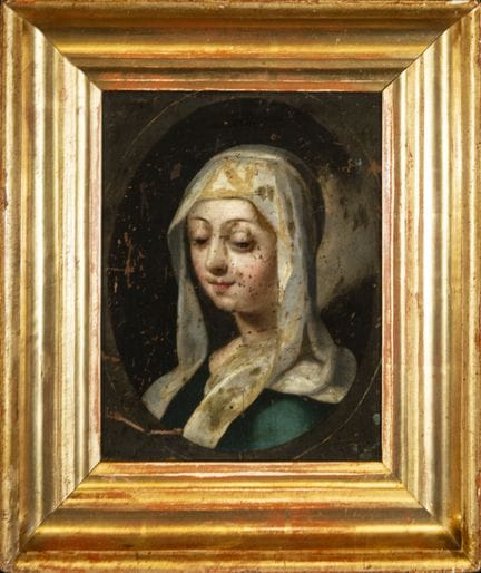 Andachtsbild einer weiblichen Figur – Italienische