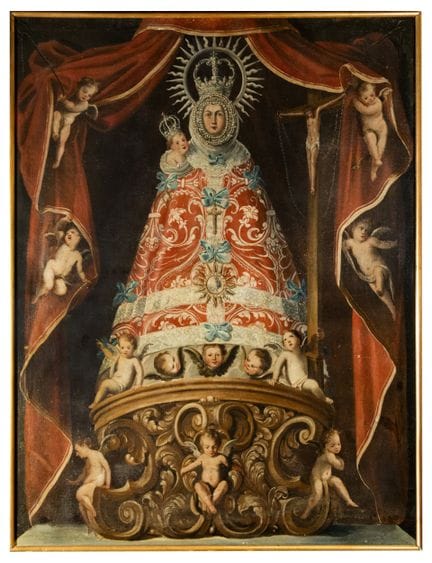 GROSSE UND DEKORATIVE „JUNGFRAU VON LA CARIDAD“ IM