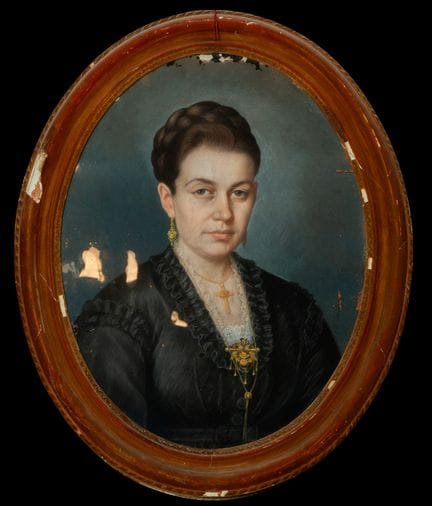 Porträt einer Dame, französische Schule, gemalt in